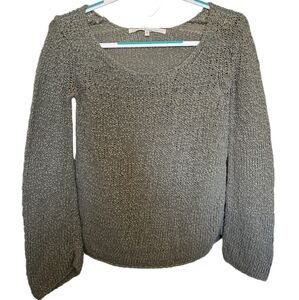 3/$15 Rachel Rachel Roy Green Cotton Chunky Knit Sweater Size Medium